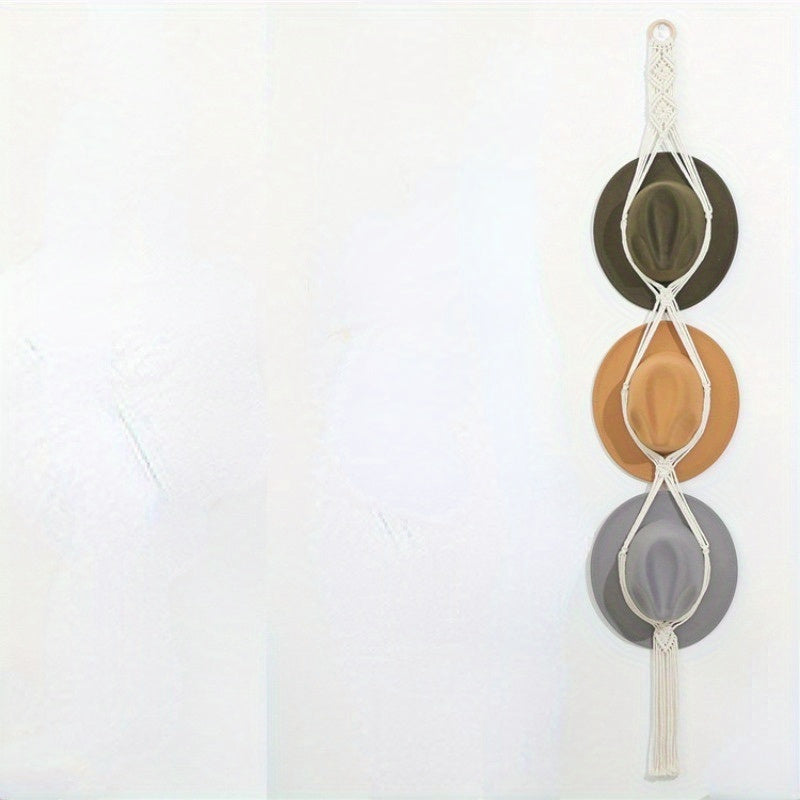 Boho Wall Hangers for Hats Cowboy Hat Rack Hat Organizer Wooden Decor