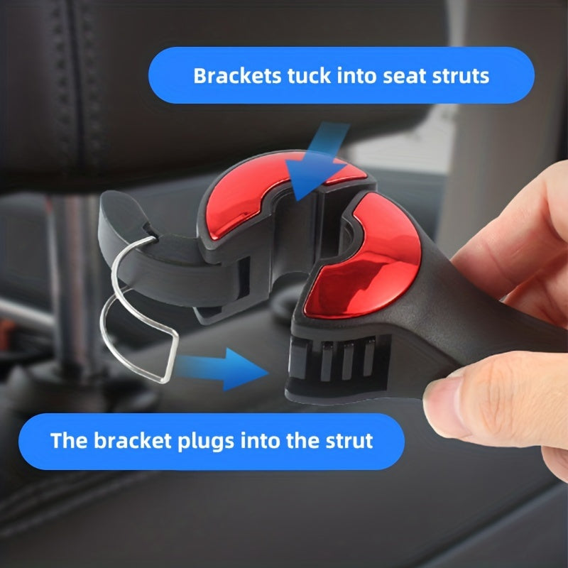 Car Phone Holder with Adjustable Mount and Rear Headrest Hook