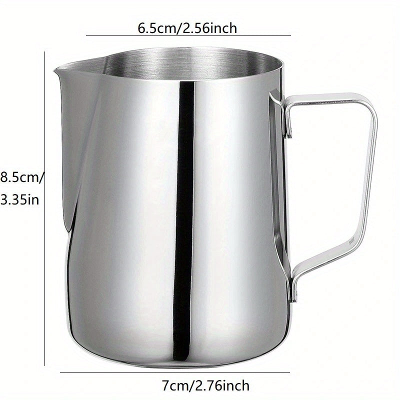 Jarra de acero inoxidable para espumar leche para espresso y arte con leche