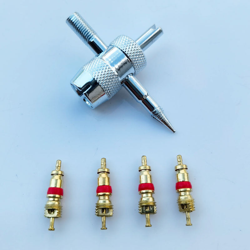 Universal Tire Valve Repair Tool Set with Copper Cores for Easy Maintenance