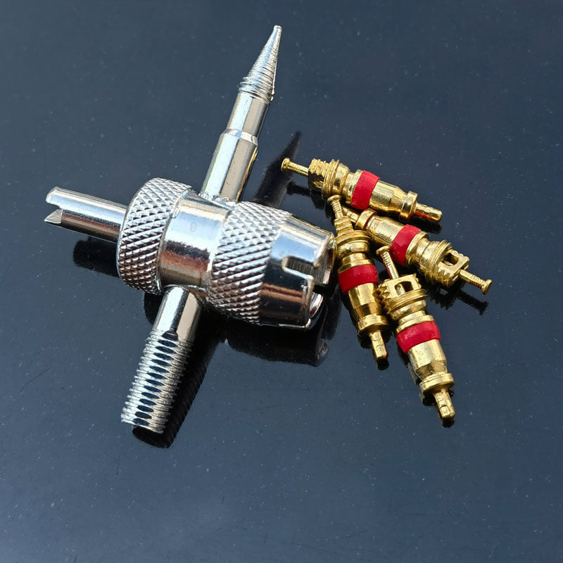Universal Tire Valve Repair Tool Set with Copper Cores for Easy Maintenance