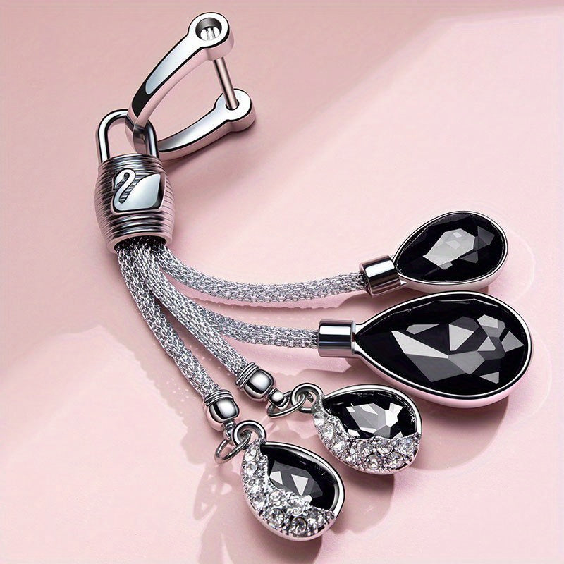 Female Artificial Diamond Crystal Car Keychain Pendant High-End Waist Accessory