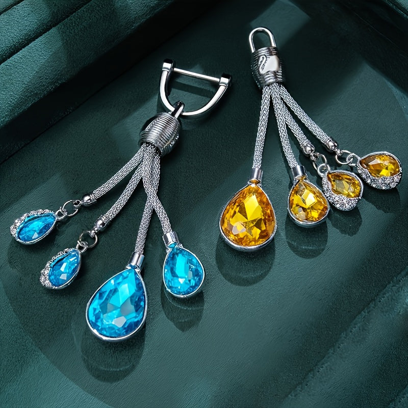 Female Artificial Diamond Crystal Car Keychain Pendant High-End Waist Accessory