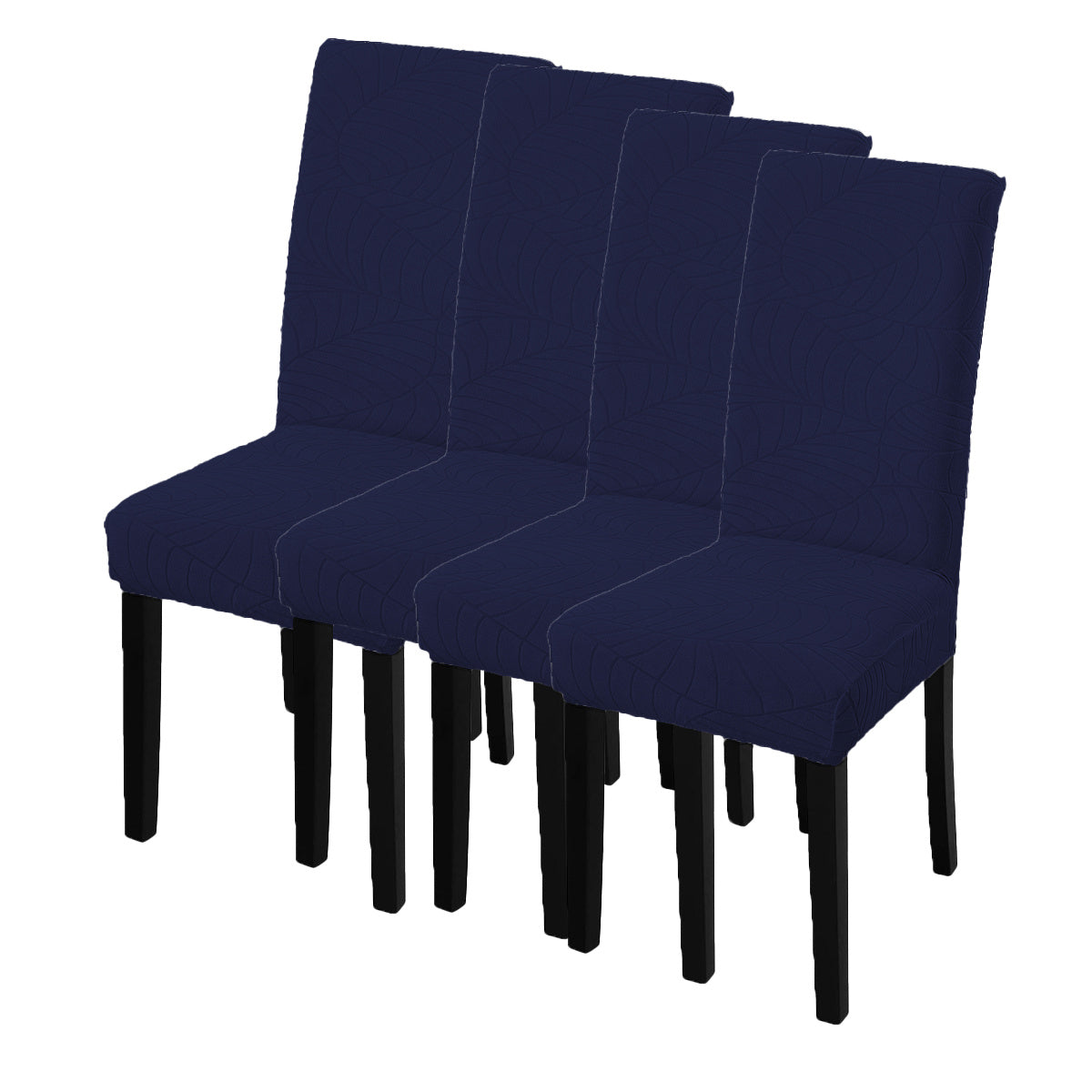 4/6pcs Anti-Splash Leaf Textured Washable Pet-Friendly Chair Covers for Home Decor