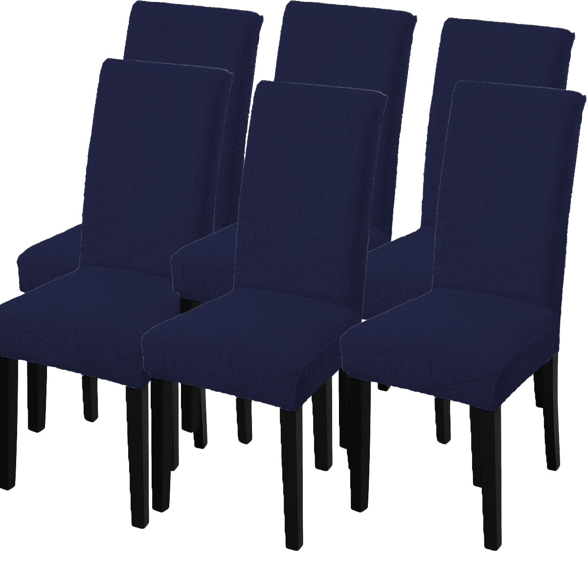 4/6pcs Anti-Splash Leaf Textured Washable Pet-Friendly Chair Covers for Home Decor