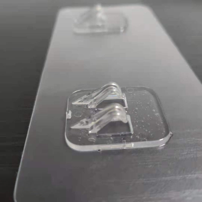 10 Adhesive Wall Hook Brackets with Transparent Strong Wall Hooks for Seamless Hanging