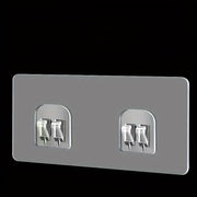 10 Adhesive Wall Hook Brackets with Transparent Strong Wall Hooks for Seamless Hanging