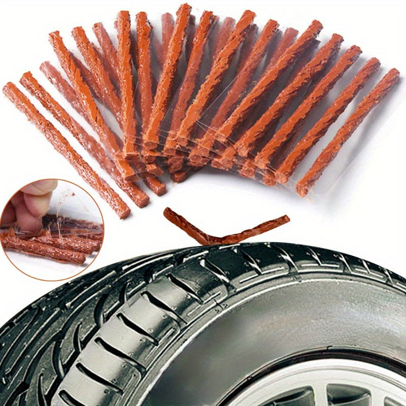 Car Tire Repair Kit Puncture Sealant Rubber Strips for Motorcycle Garage Use