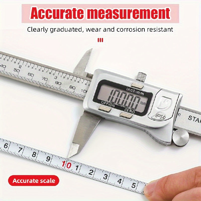 2m Retractable Keychain Tape Measure ABS Steel Belt Compact Measuring Tool Silver