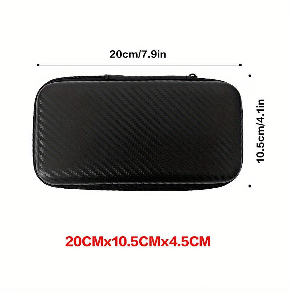 Чемодан для хранения набора инструментов для ремонта автомобиля с узором из карбона и застежками-молниями