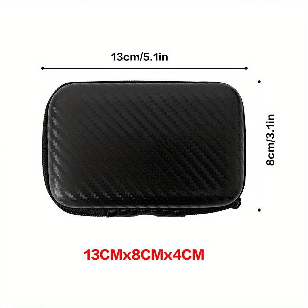 Чемодан для хранения набора инструментов для ремонта автомобиля с узором из карбона и застежками-молниями