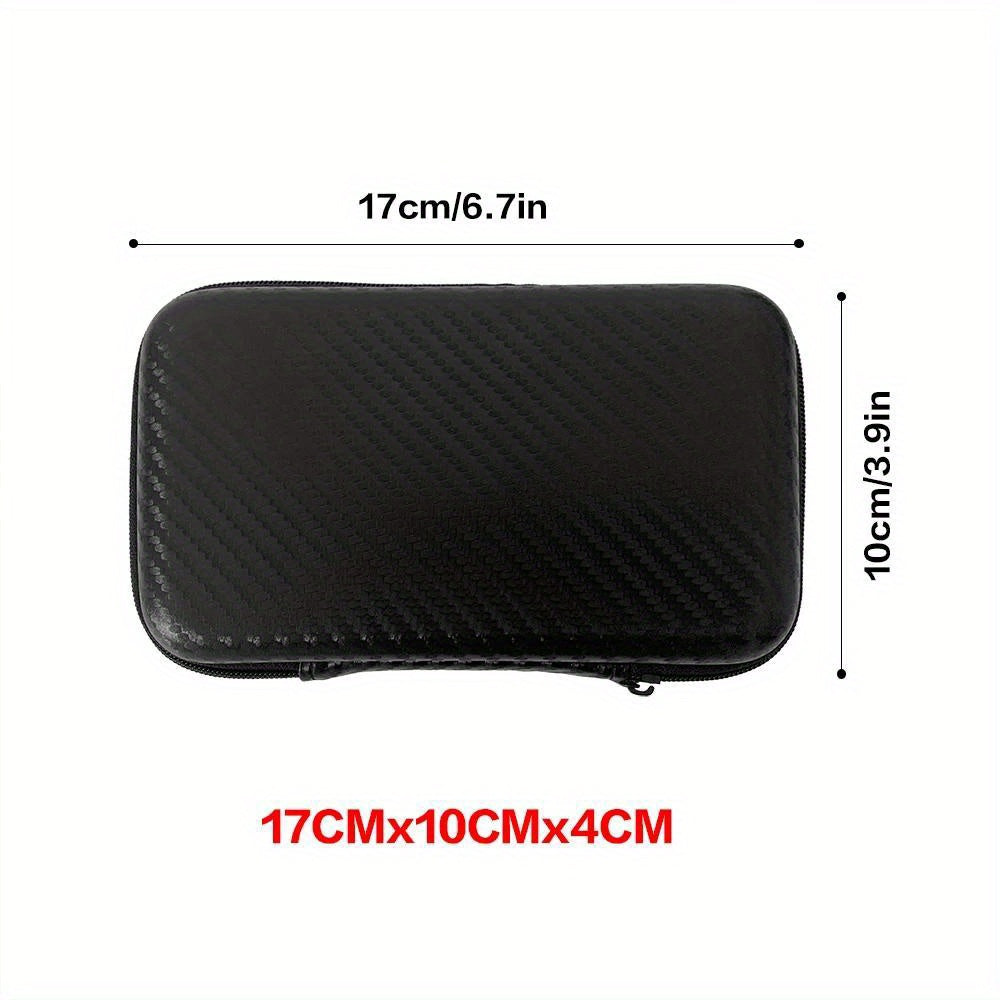 Чемодан для хранения набора инструментов для ремонта автомобиля с узором из карбона и застежками-молниями