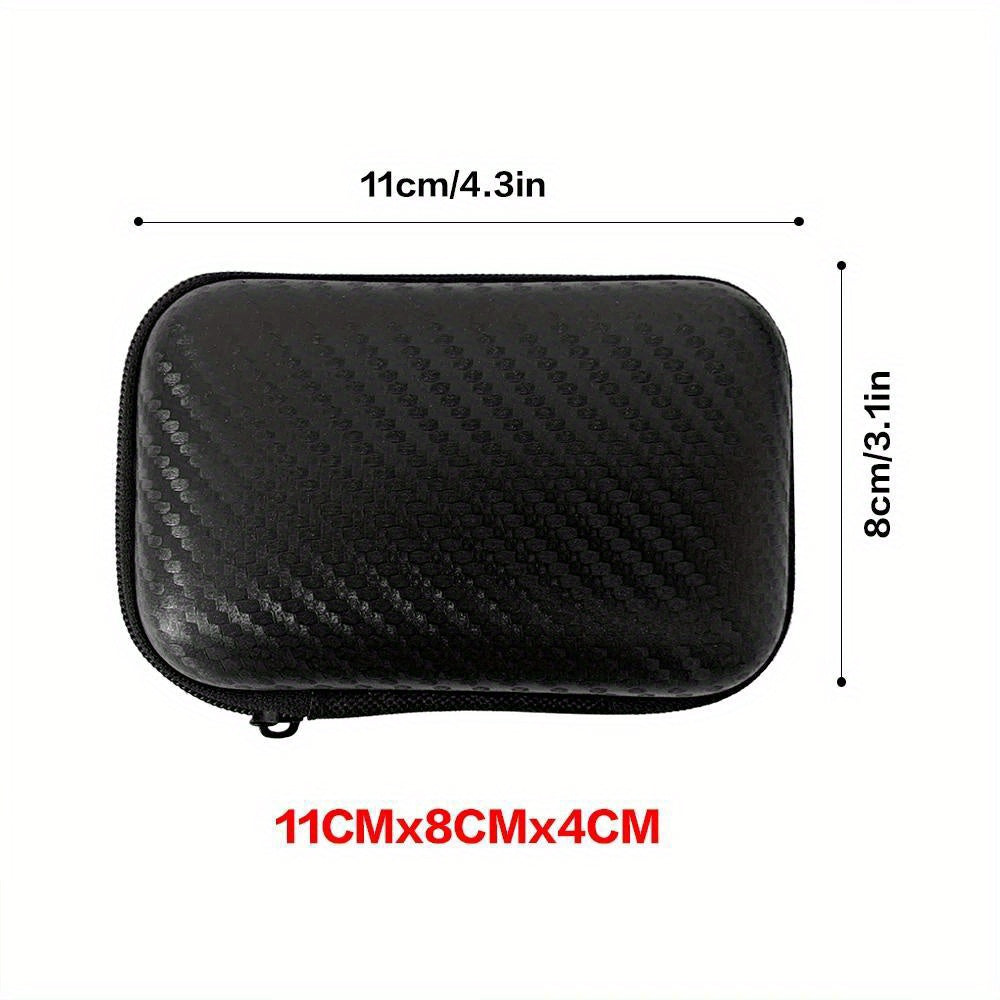 Чемодан для хранения набора инструментов для ремонта автомобиля с узором из карбона и застежками-молниями