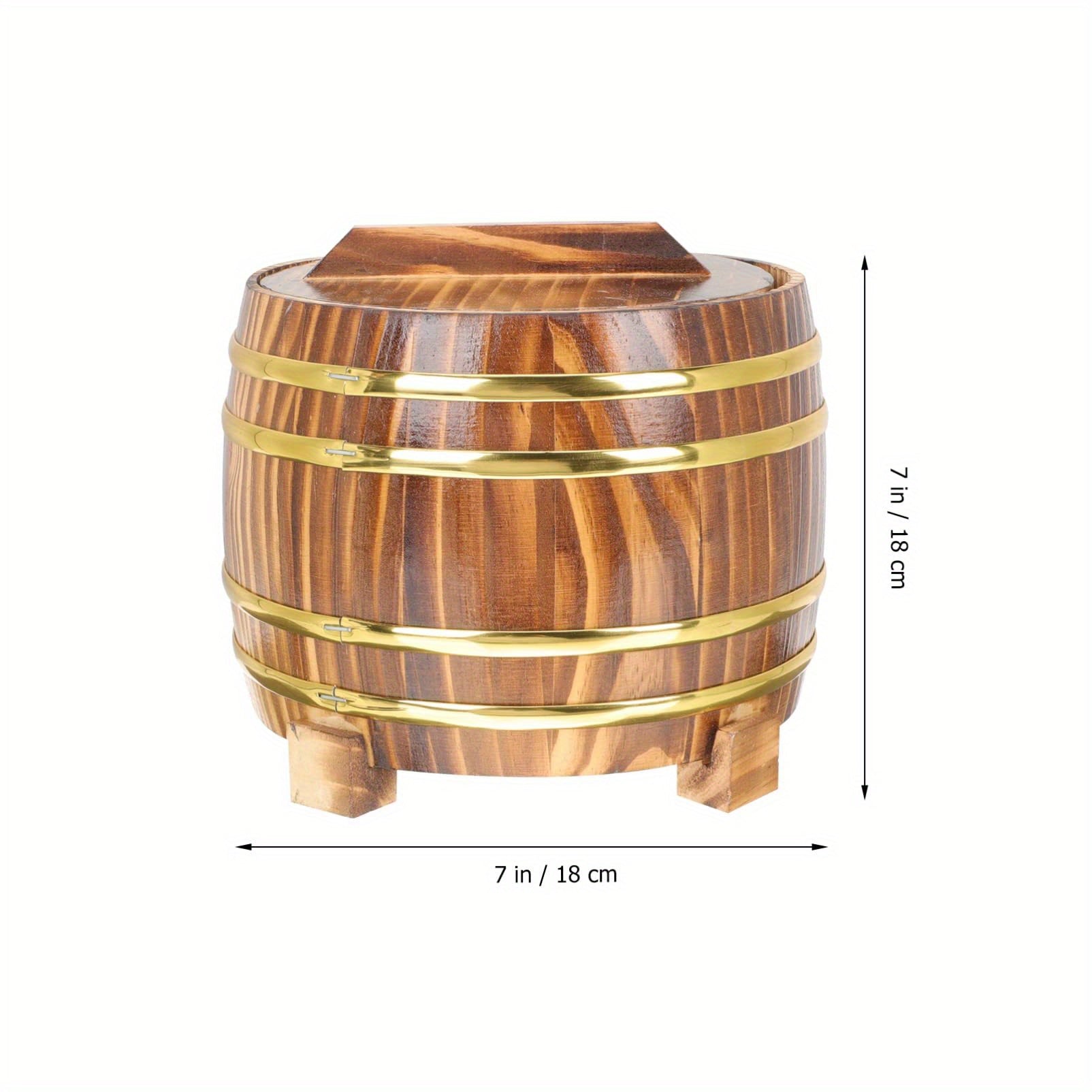 Wooden Rice Steamer Set with Stainless Steel Lining for Sushi Oke and Traditional Cooking