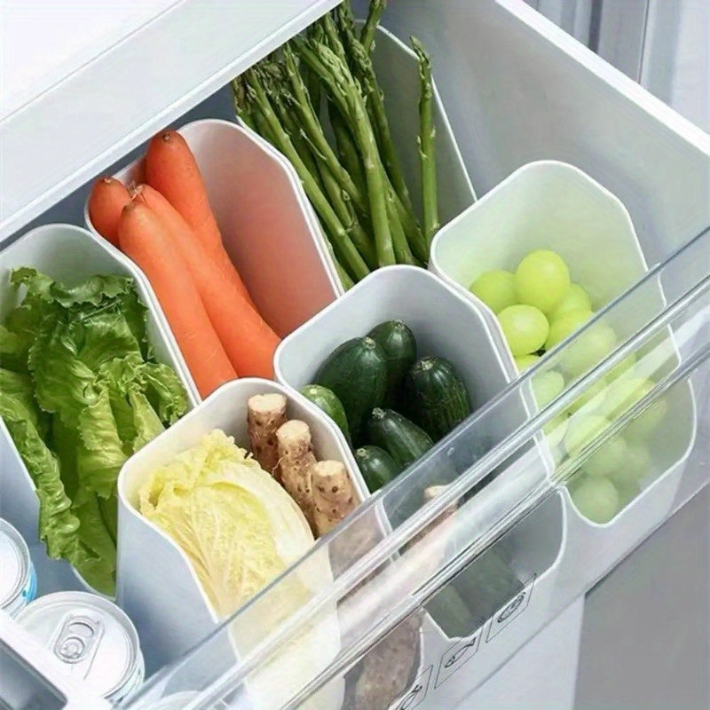 Large Transparent Plastic Refrigerator Organizer Bin with High Capacity for Vegetables and Condiments