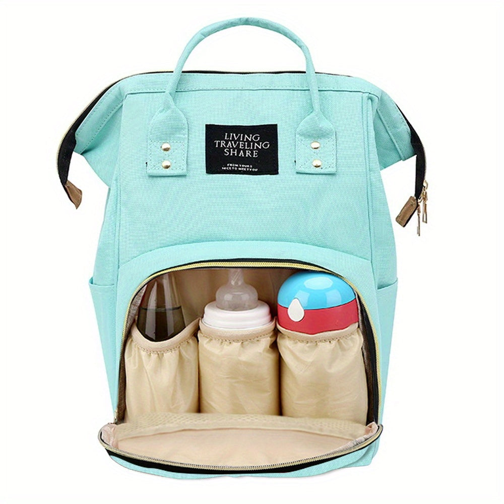 Chenille Letter Diaper Bag for Mom Stylish Travel Backpack with Multifunctional Features