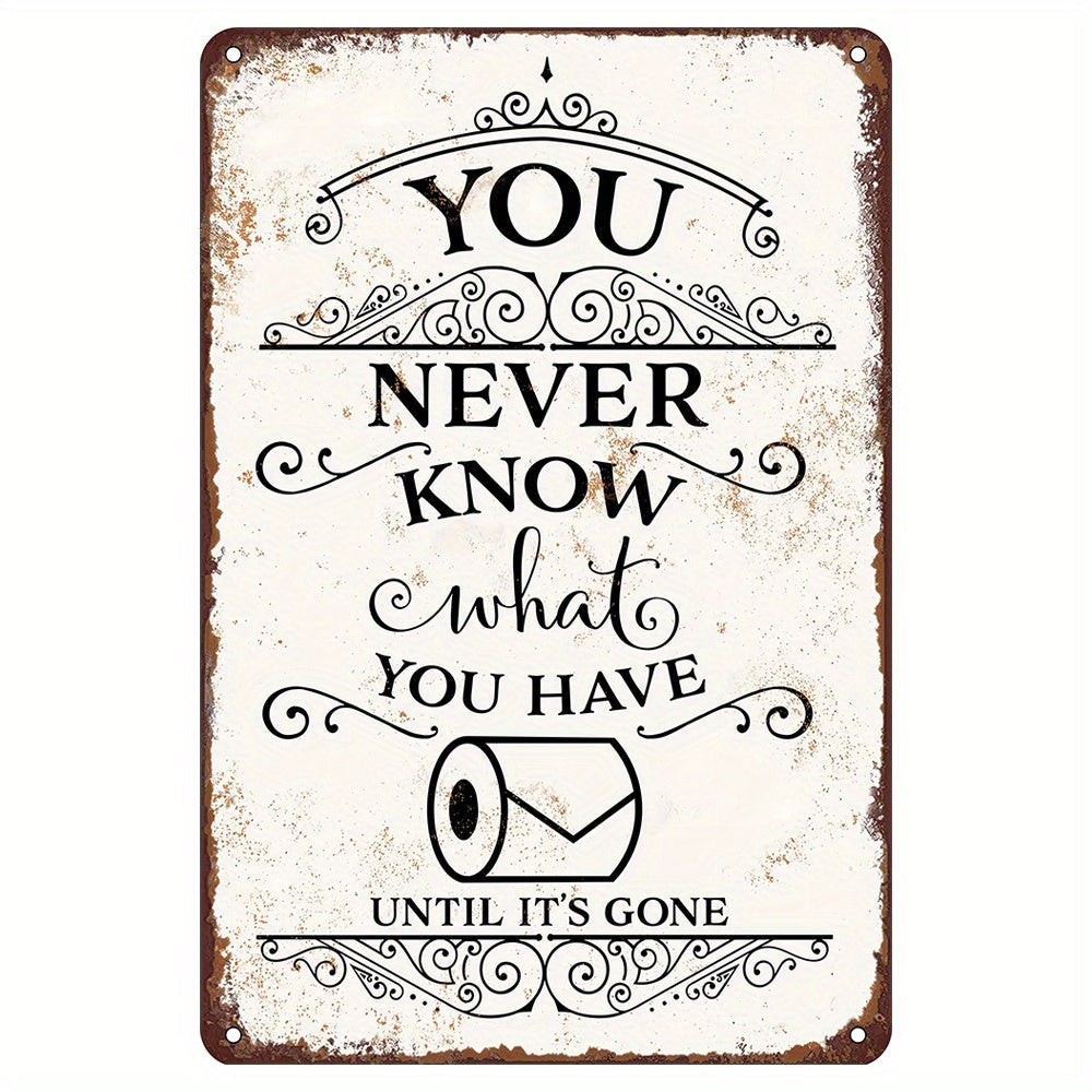 Cartel de hojalata vintage de metal para pared para baño, cocina, garaje, bar o decoración de gimnasio