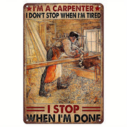Metal Tin Sign for Carpenters Humorous Wall Art Gift Home Bar Cafe Restaurant Garage Kitchen