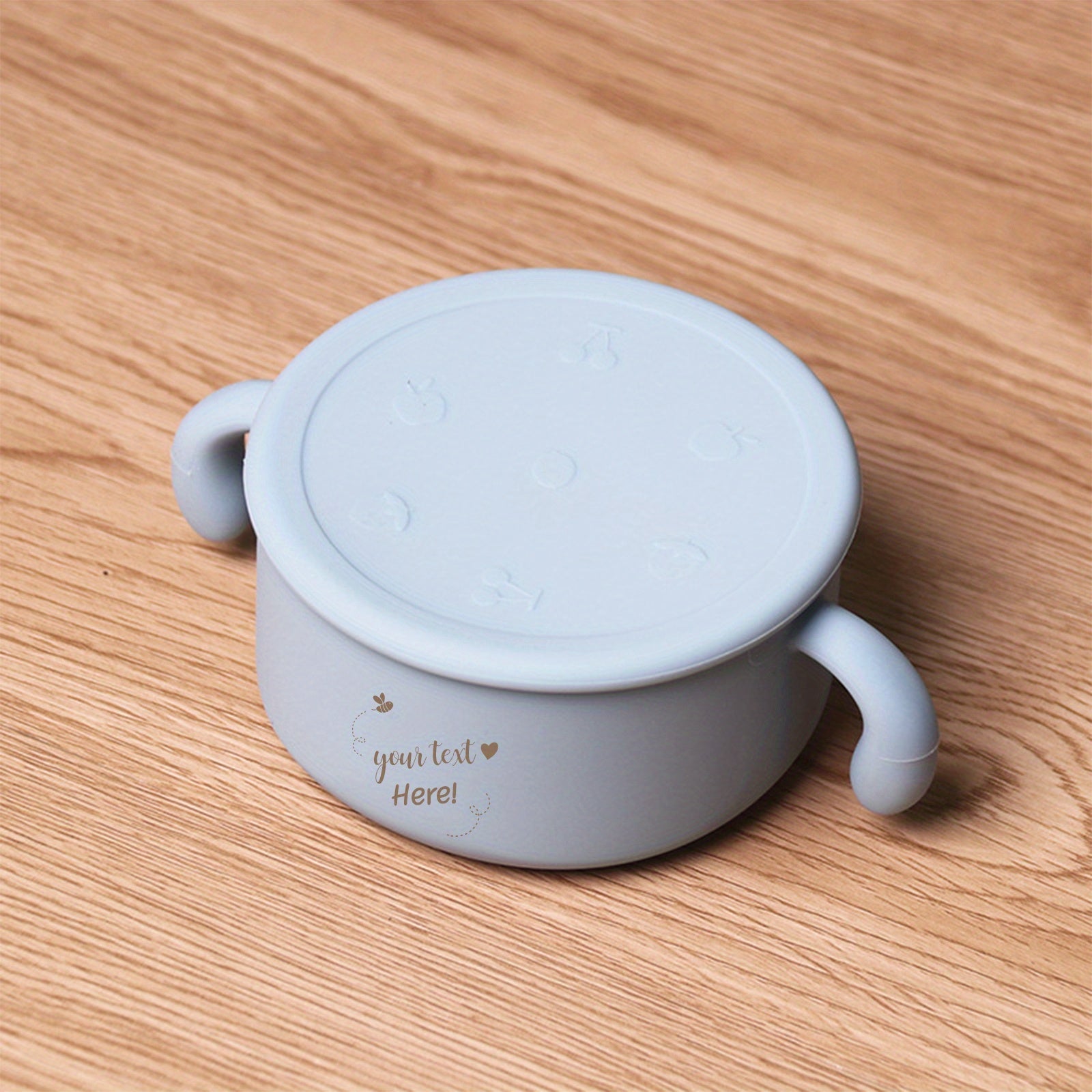 Top-Selling Baby Silicone Snack Bowl with Lid, Non-Slip, Personalized