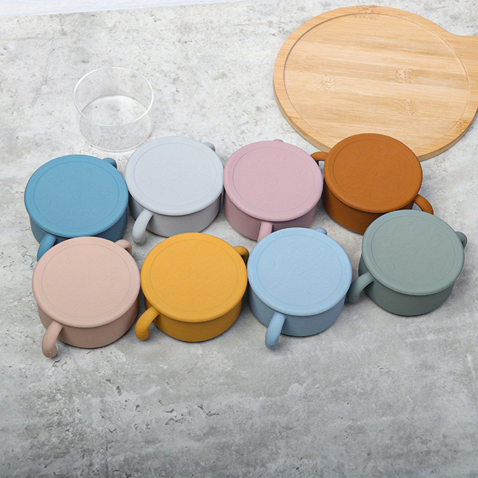 Top-Selling Baby Silicone Snack Bowl with Lid, Non-Slip, Personalized