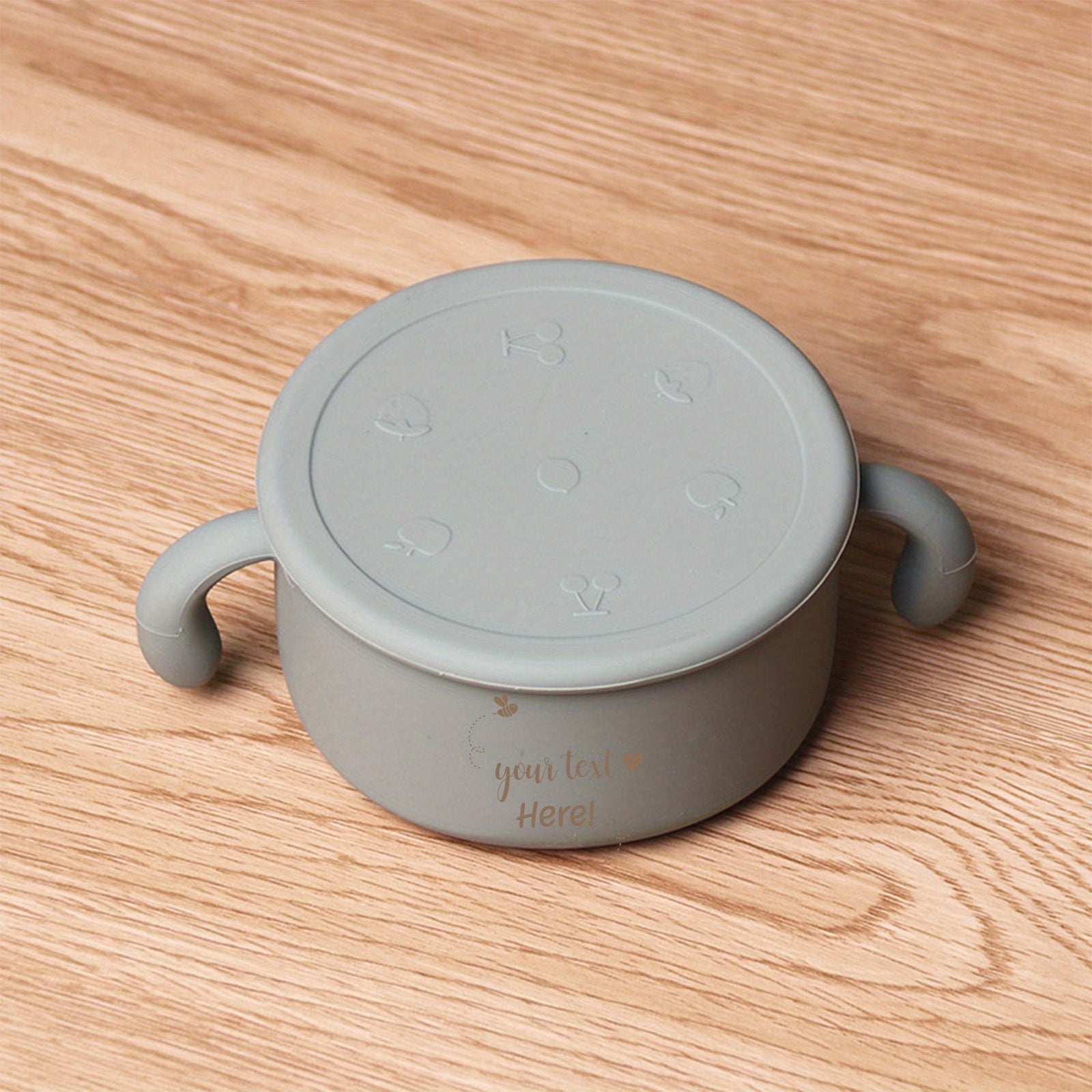 Top-Selling Baby Silicone Snack Bowl with Lid, Non-Slip, Personalized