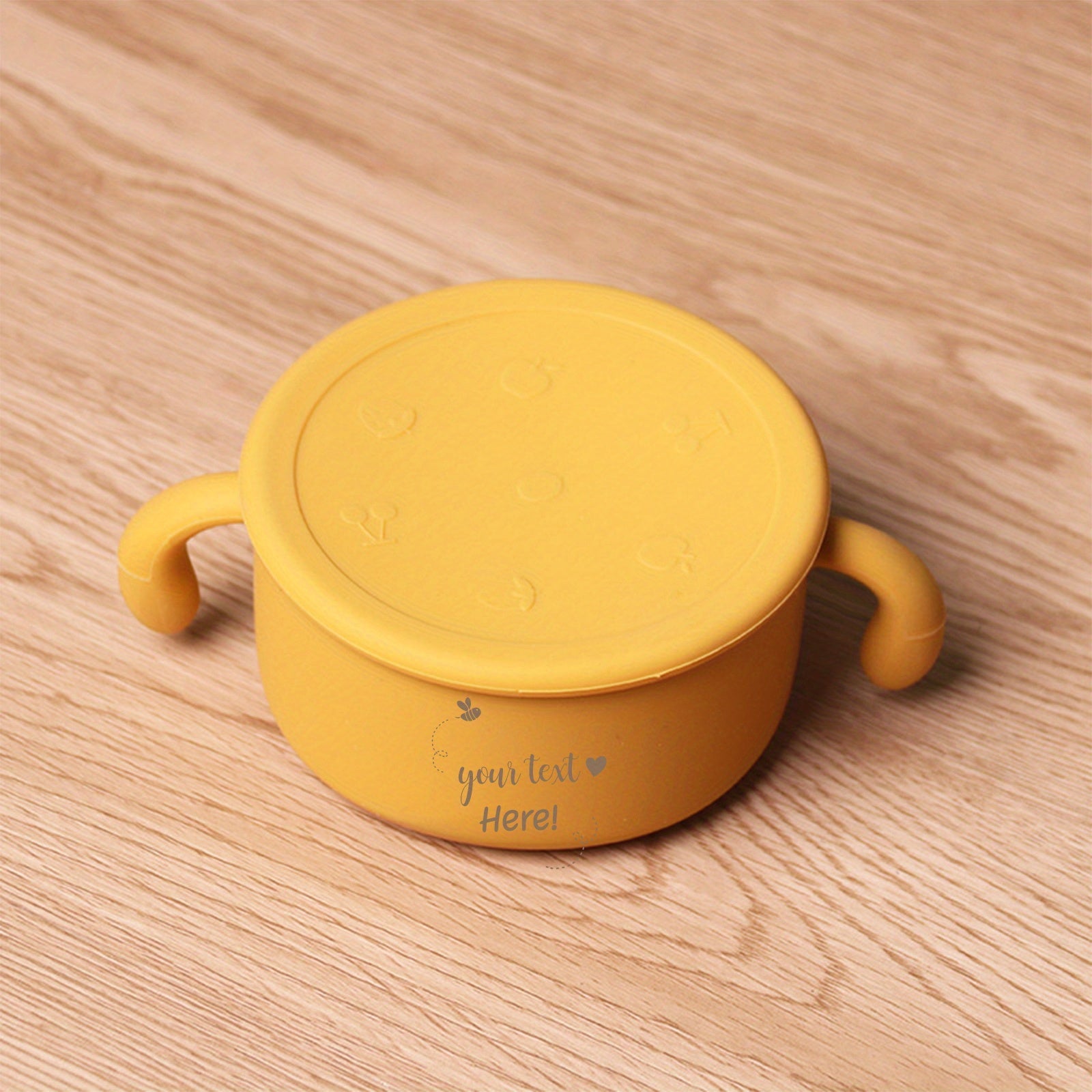 Top-Selling Baby Silicone Snack Bowl with Lid, Non-Slip, Personalized