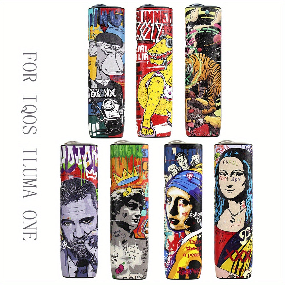 IQOS ILUMA One uchun multicolor almashtiriladigan Funda bilan multfilm teri telefon qutisi