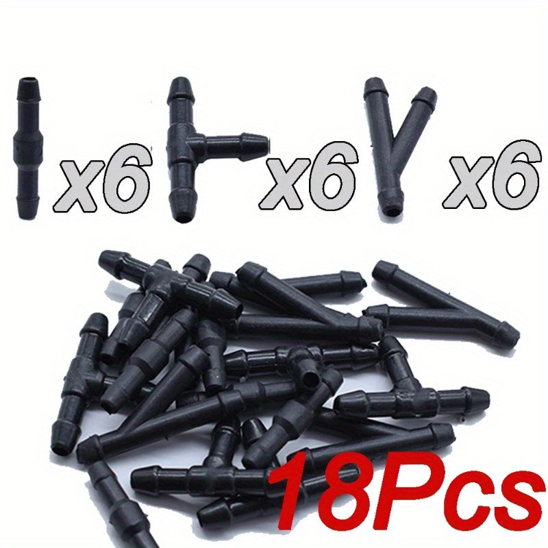 18pcs Y-Piece Windshield Washer Joiner Connectors for Air Fuel Water