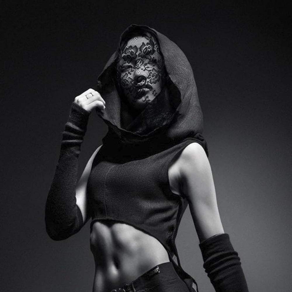 Элегантная 1PC Лицевая кружевная маска для кожи, тканевая маска для Хэллоуина, маскарадная вечеринка, вуаль