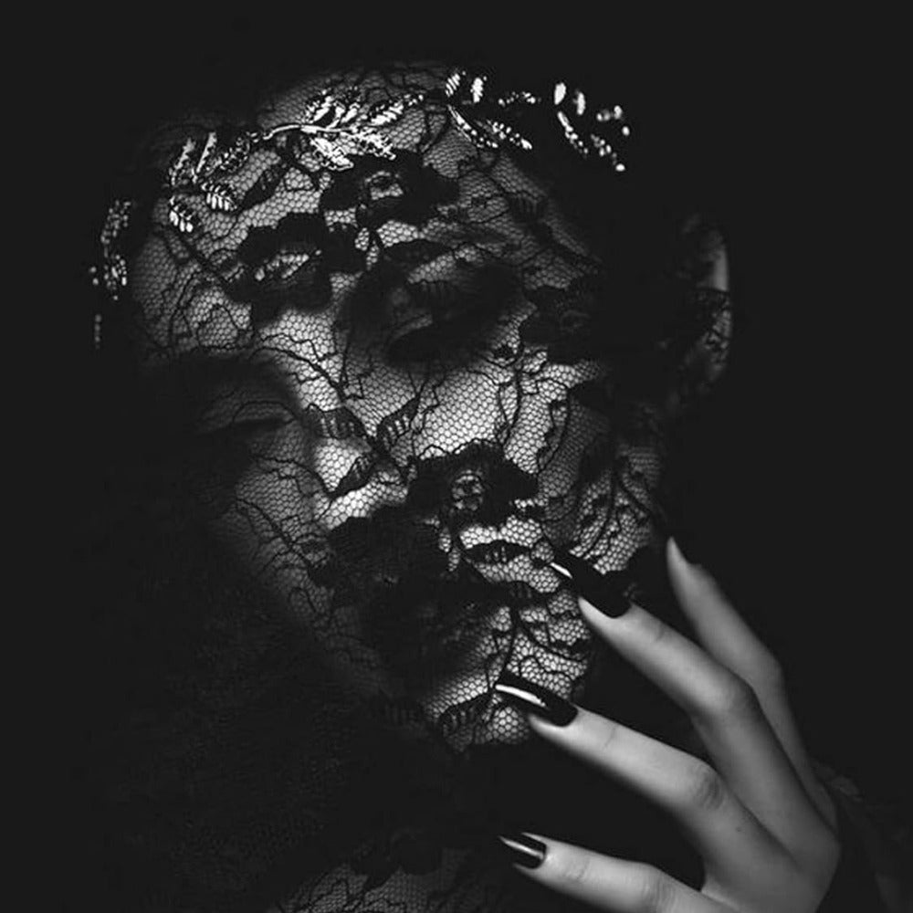 Элегантная 1PC Лицевая кружевная маска для кожи, тканевая маска для Хэллоуина, маскарадная вечеринка, вуаль