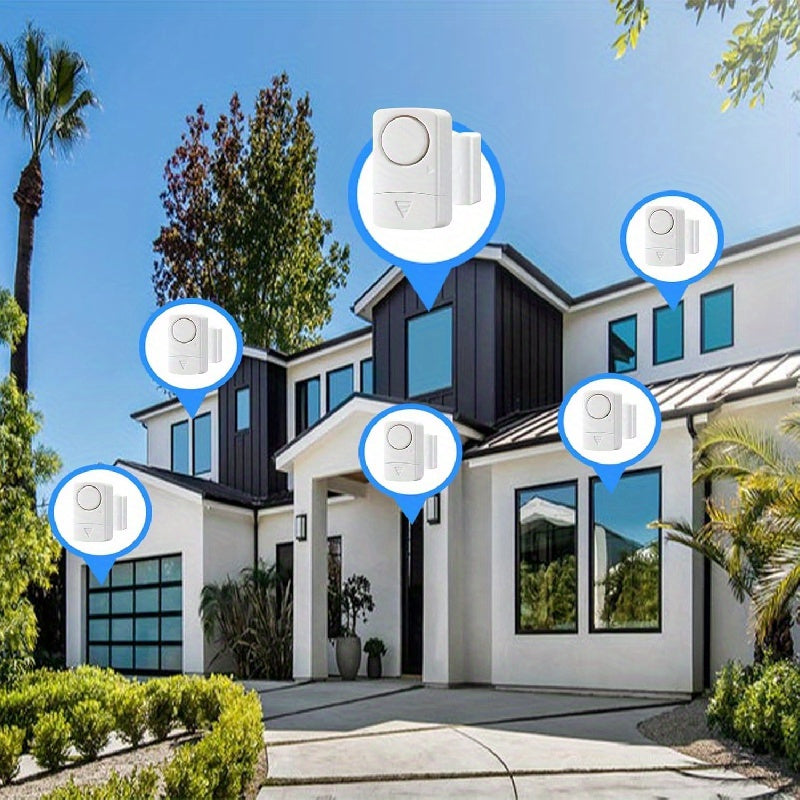 Wireless Door Window Alarm System with 95dB Loud Siren for Home Security and Pool Safety