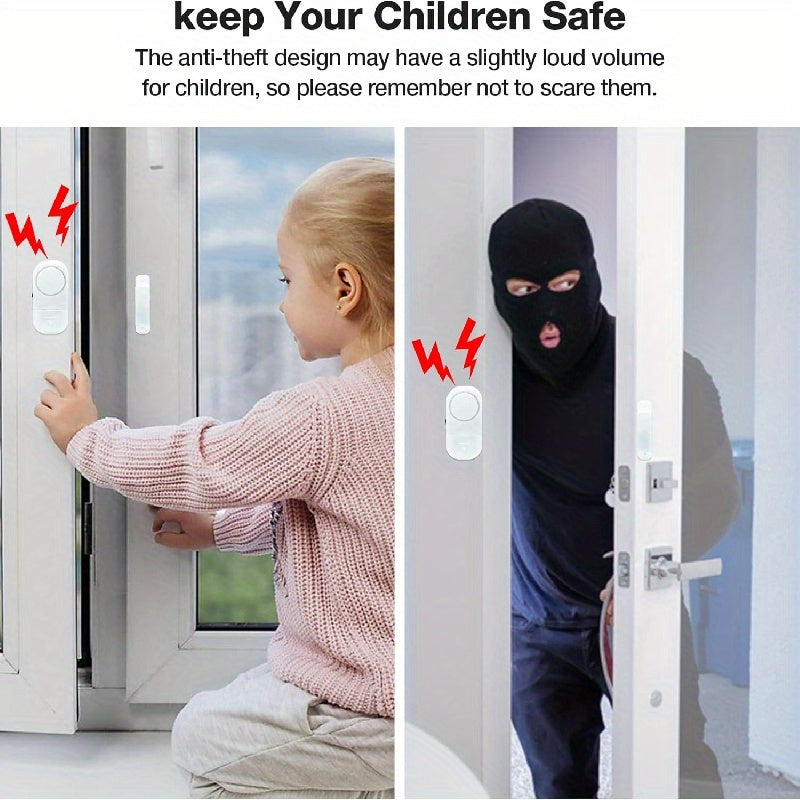 Wireless Door Window Alarm System with 95dB Loud Siren for Home Security and Pool Safety