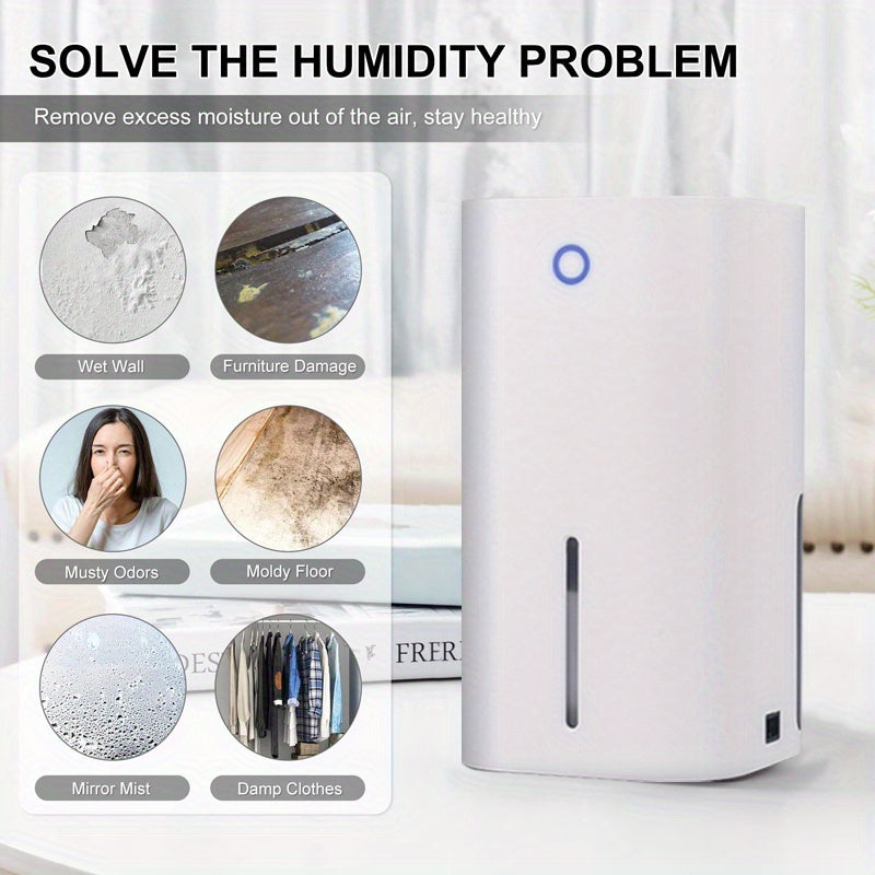 Uy, podval, hammom uchun 850ml tankli portativ shovqinsiz namlik chiqaruvchi