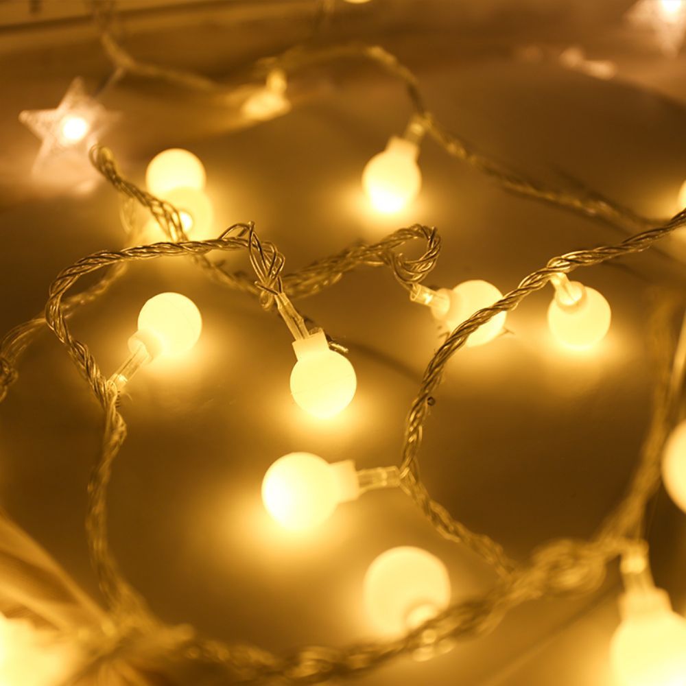 Battery Operated Indoor Sphere String Lights for Party Wedding Holiday Decor Warm White