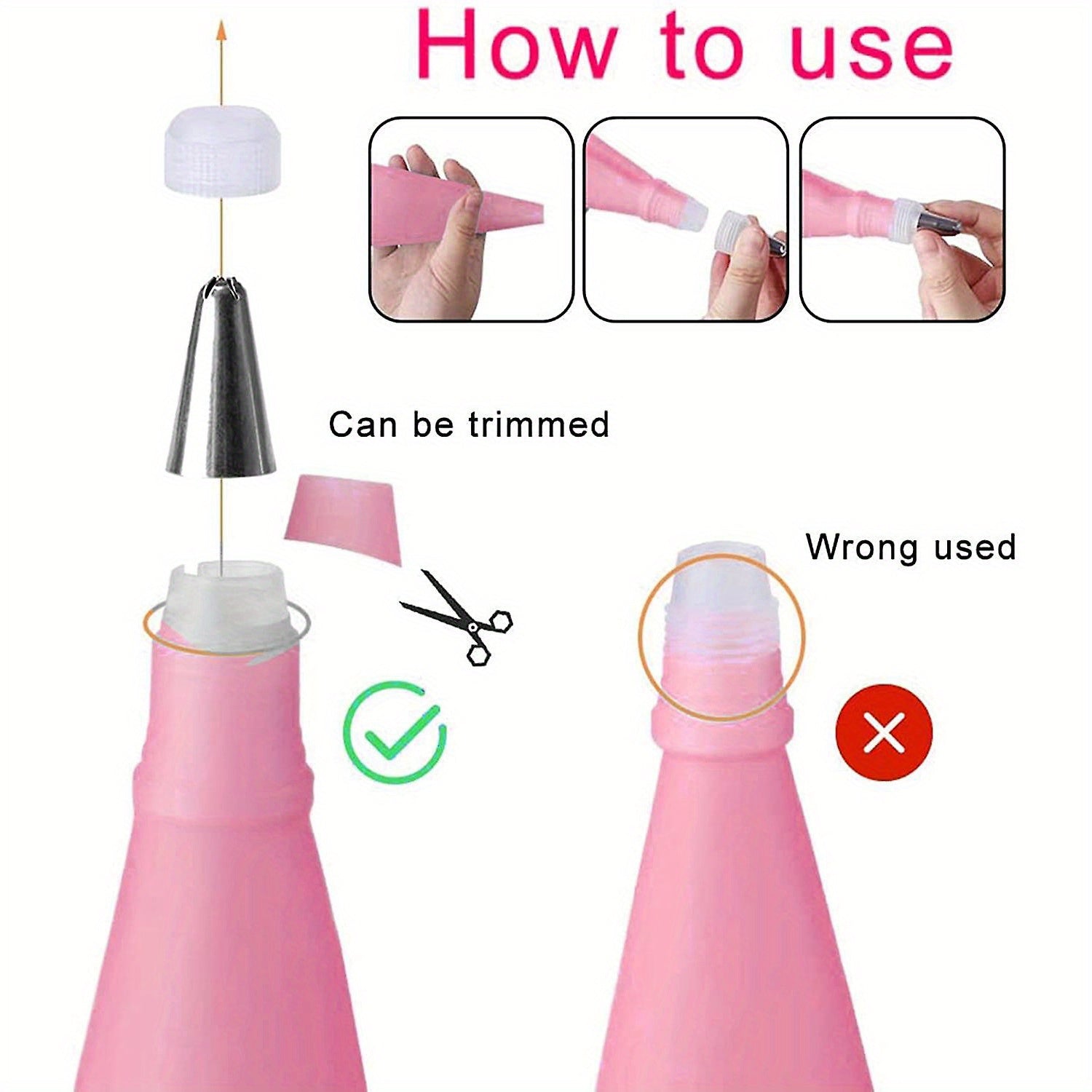 57-Piece Cake Decorating Tool Kit with Piping Bags Nozzles and Accessories for Baking and DIY Cake Decorating