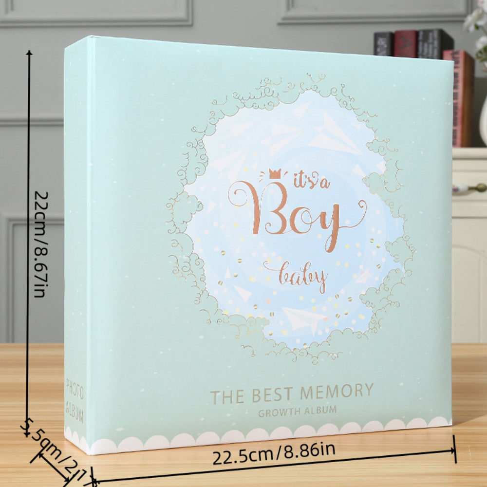 Ручной альбом размером 6 дюймов с 200 карманами для записей о росте и фотографий, милый семейный альбом для памятных фотографий пары в студии