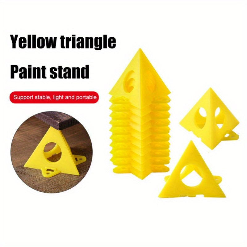 10pcs Mini Painting Stands Triangle Paint Pads Feet for Woodworking Carpentry