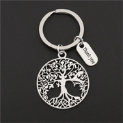 Llavero de árbol plateado unisex regalo estilo retro joyería accesorio