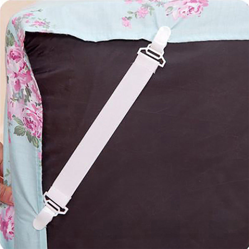 Adjustable Nylon Bed Sheet Straps with Gripper Clips for Mattress Fit
