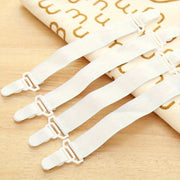 Adjustable Nylon Bed Sheet Straps with Gripper Clips for Mattress Fit