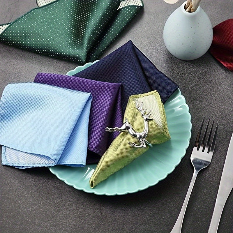 Set of 24 Soft Colored Men's Pocket Squares Handkerchiefs for Weddings and Gifts