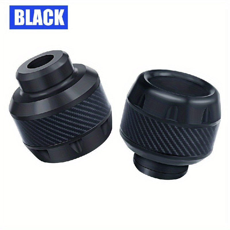Universal Aluminum Alloy Motorcycle Frame Sliders Fork Protectors Carbon Fiber Pair