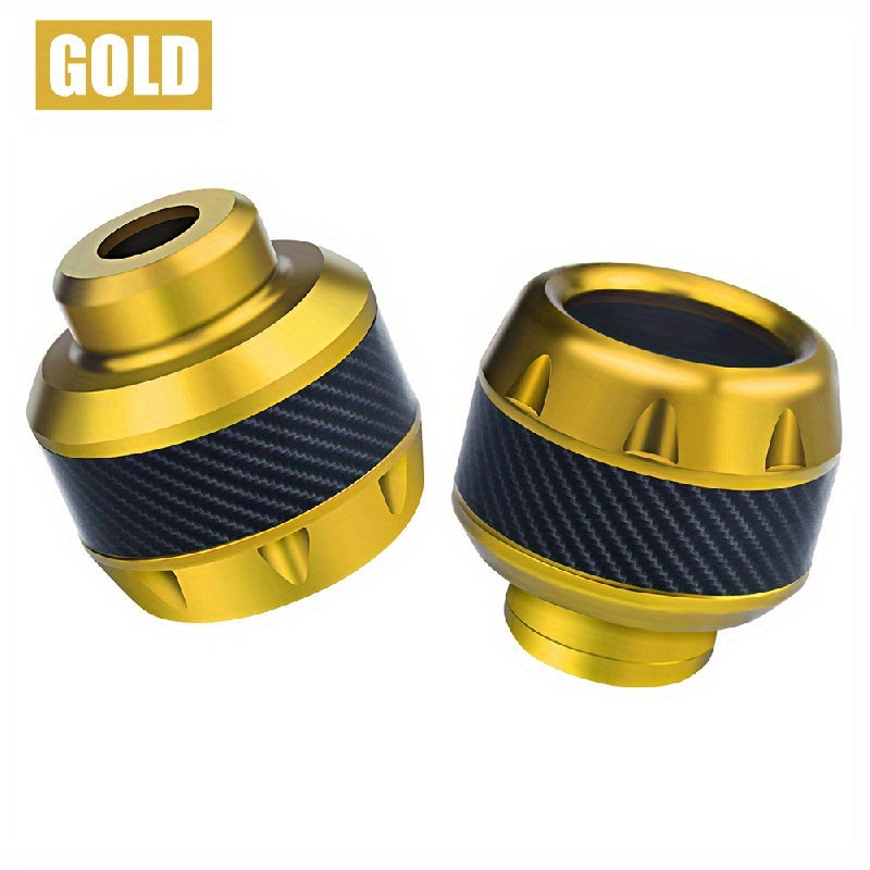 Universal Aluminum Alloy Motorcycle Frame Sliders Fork Protectors Carbon Fiber Pair