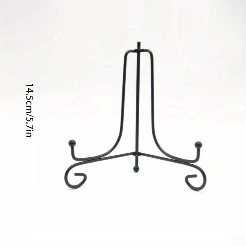 LattBy yonidagi oqlangan temir simli plastinka stendi - oshxona va ovqat uchun zamonaviy vitrin, idish-tovoqlar, ramkalar va qo'l san'atlarini namoyish qilish uchun ideal.