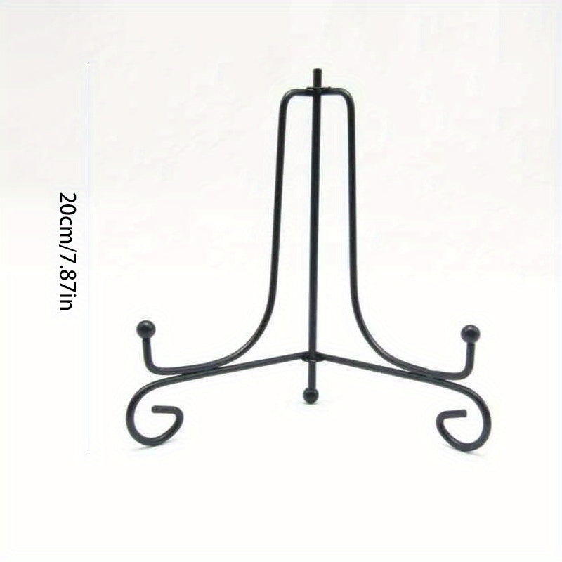 LattBy yonidagi oqlangan temir simli plastinka stendi - oshxona va ovqat uchun zamonaviy vitrin, idish-tovoqlar, ramkalar va qo'l san'atlarini namoyish qilish uchun ideal.