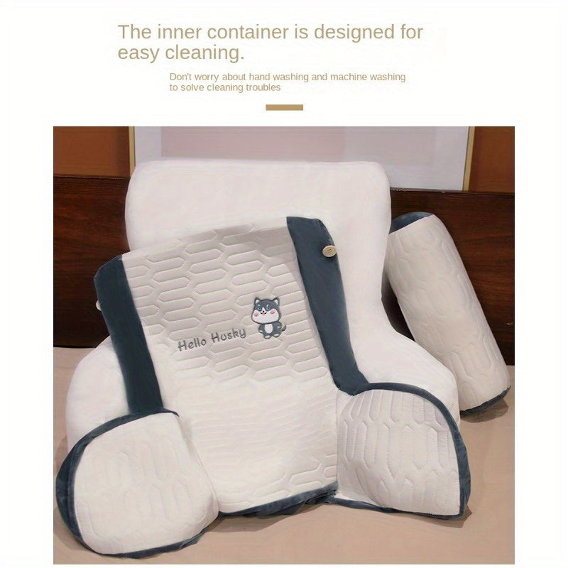 Latex Lumbar Support Pillow for Bed Sofa Home Office Enlarged Backrest