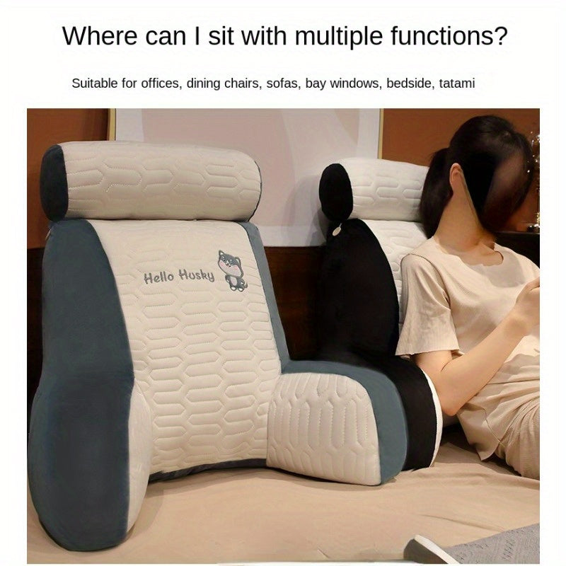 Latex Lumbar Support Pillow for Bed Sofa Home Office Enlarged Backrest