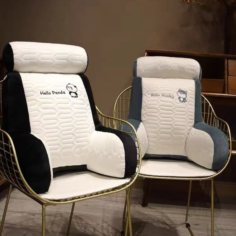 Latex Lumbar Support Pillow for Bed Sofa Home Office Enlarged Backrest