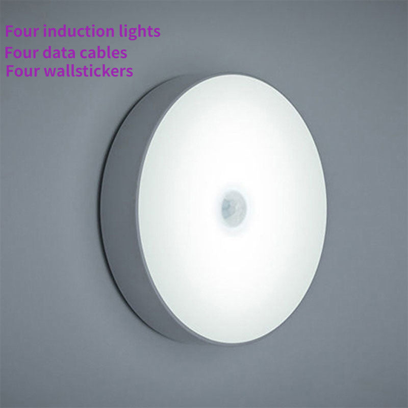 4pcs Rechargeable Motion Sensor Wall Lights Automatic Night Switch Decorative Lighting for Kitchen Bedroom