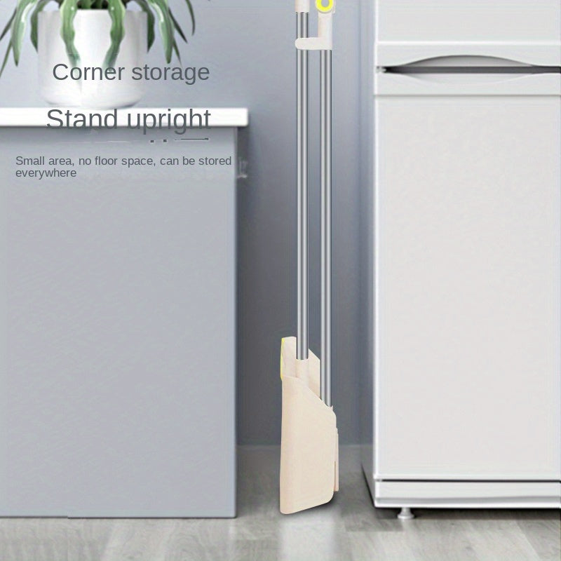 Stand-Up Broom and Dustpan Set with Windproof Design for Hard Floors